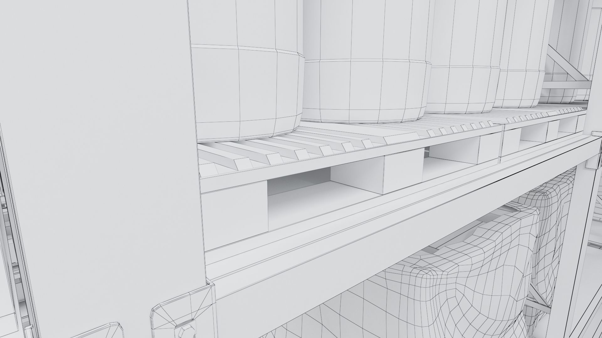 Warehouse Low-poly 3D model_27