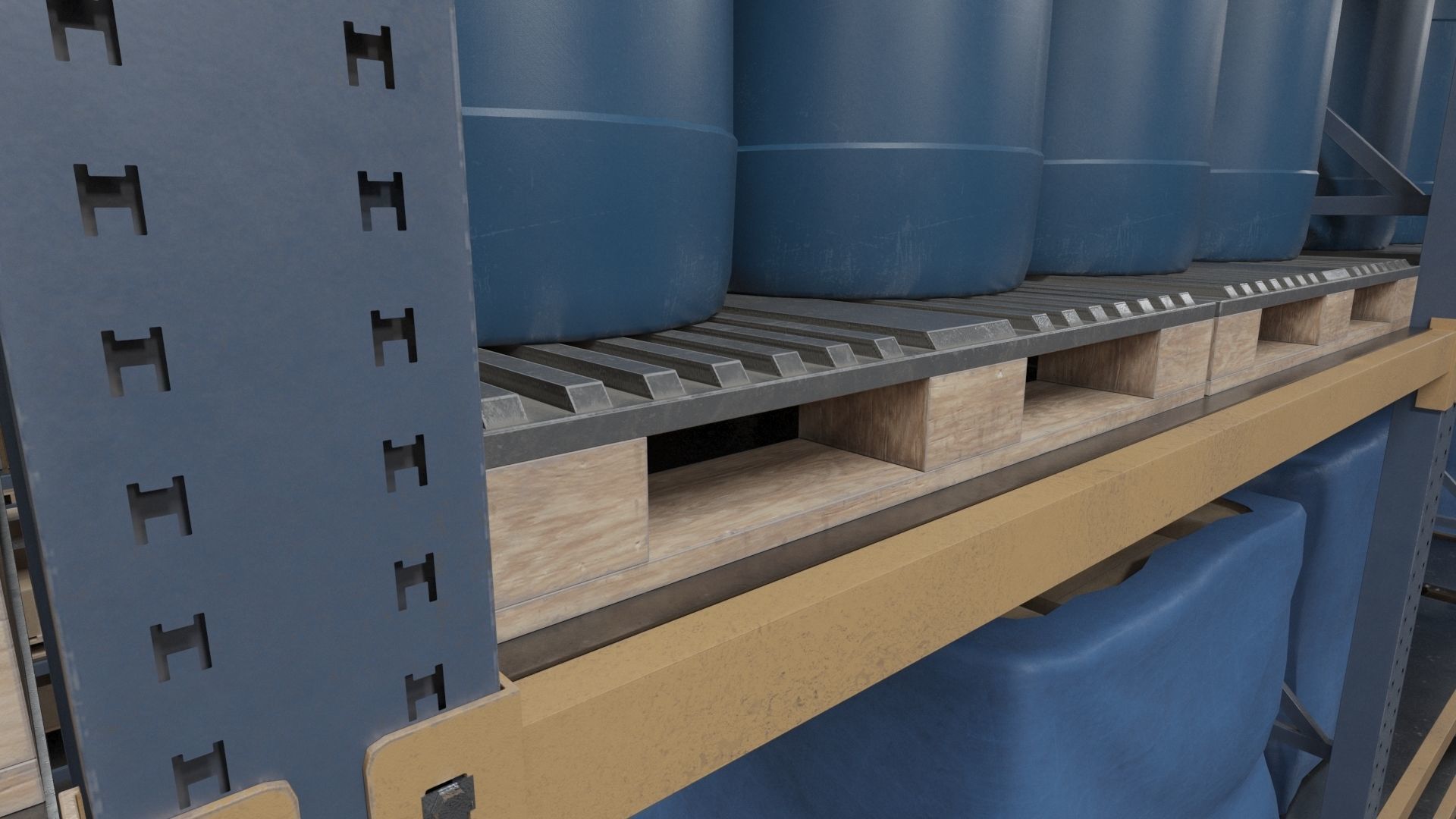 Warehouse Low-poly 3D model_26