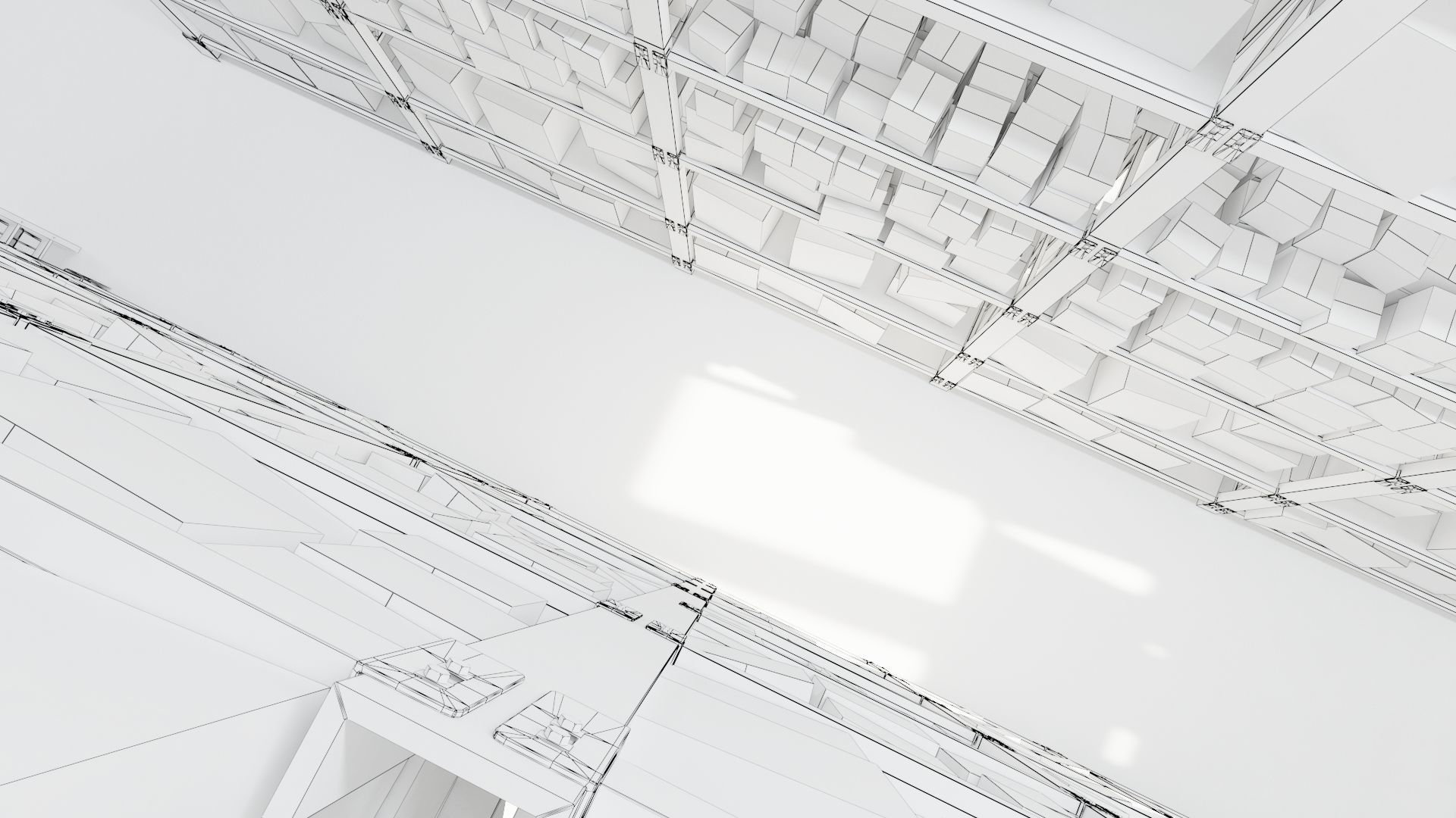 Warehouse Low-poly 3D model_23