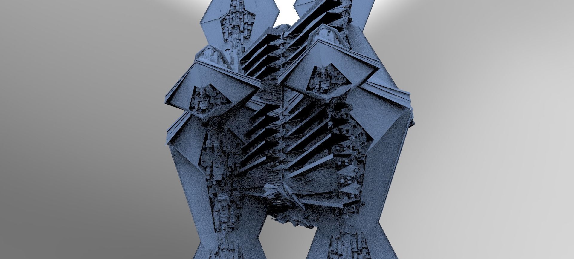 Sci-Fi Egyptian Floating Monolith temple 7 3D model_1