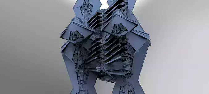 Sci-Fi Egyptian Floating Monolith temple 7