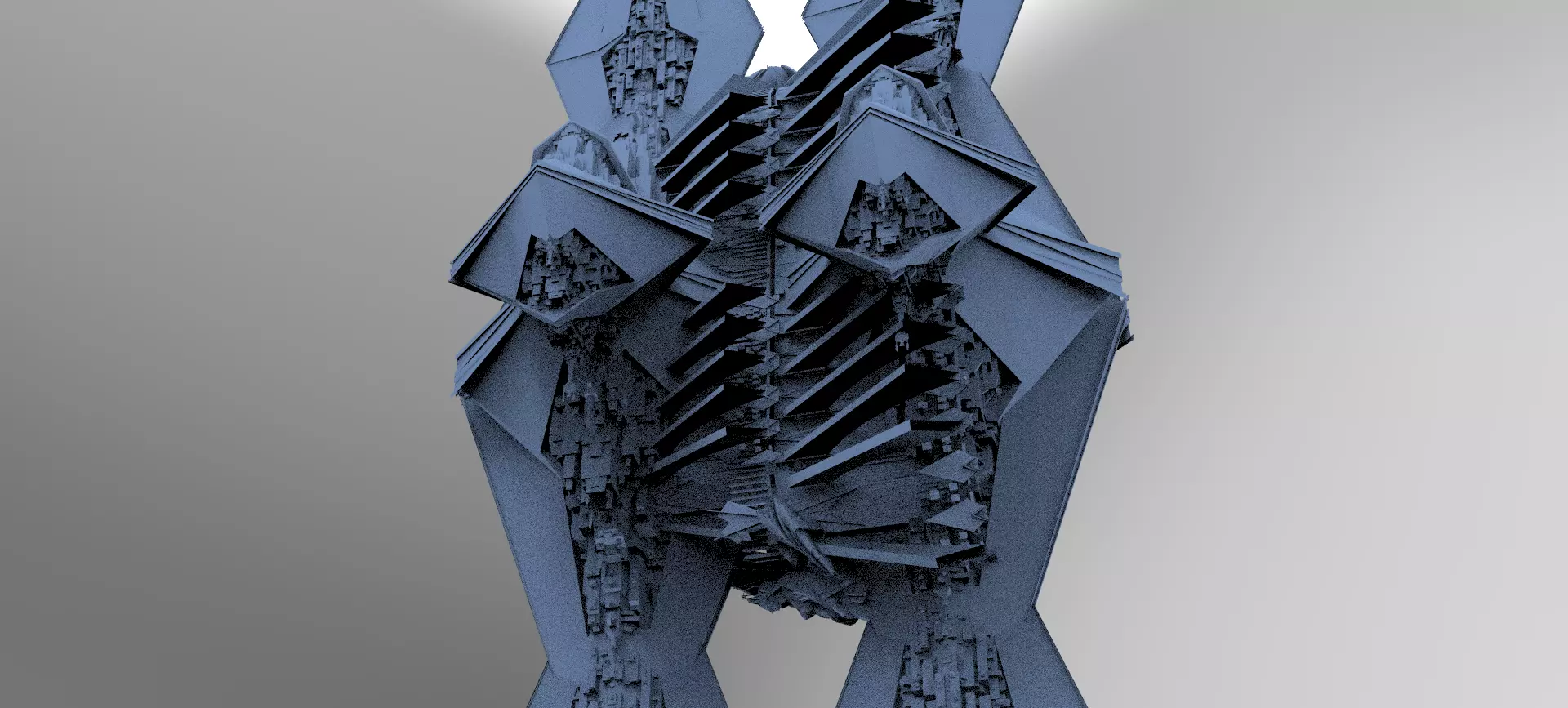 Sci-Fi Egyptian Floating Monolith temple 7 3D model_0