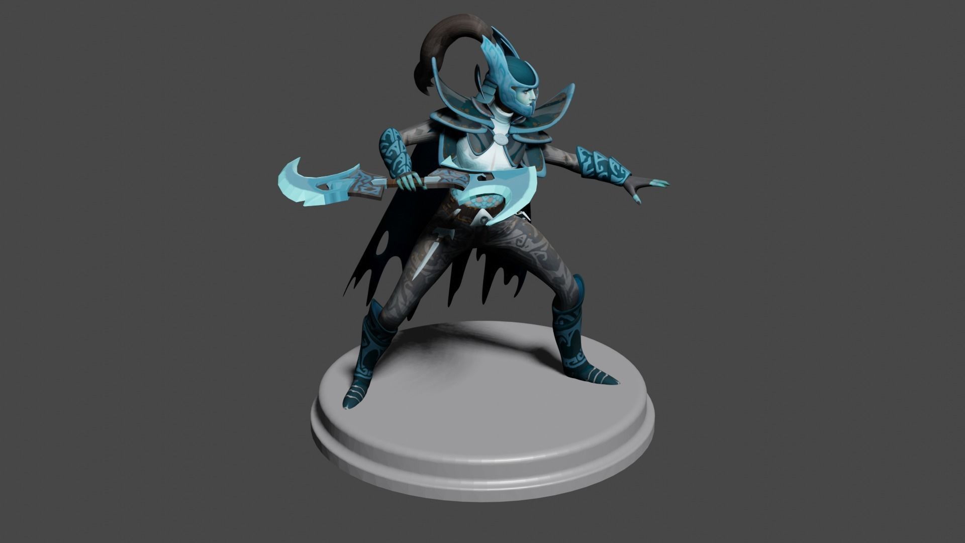 Printable character of game dota 2 Phantom Assassin Low-poly 3D model_1