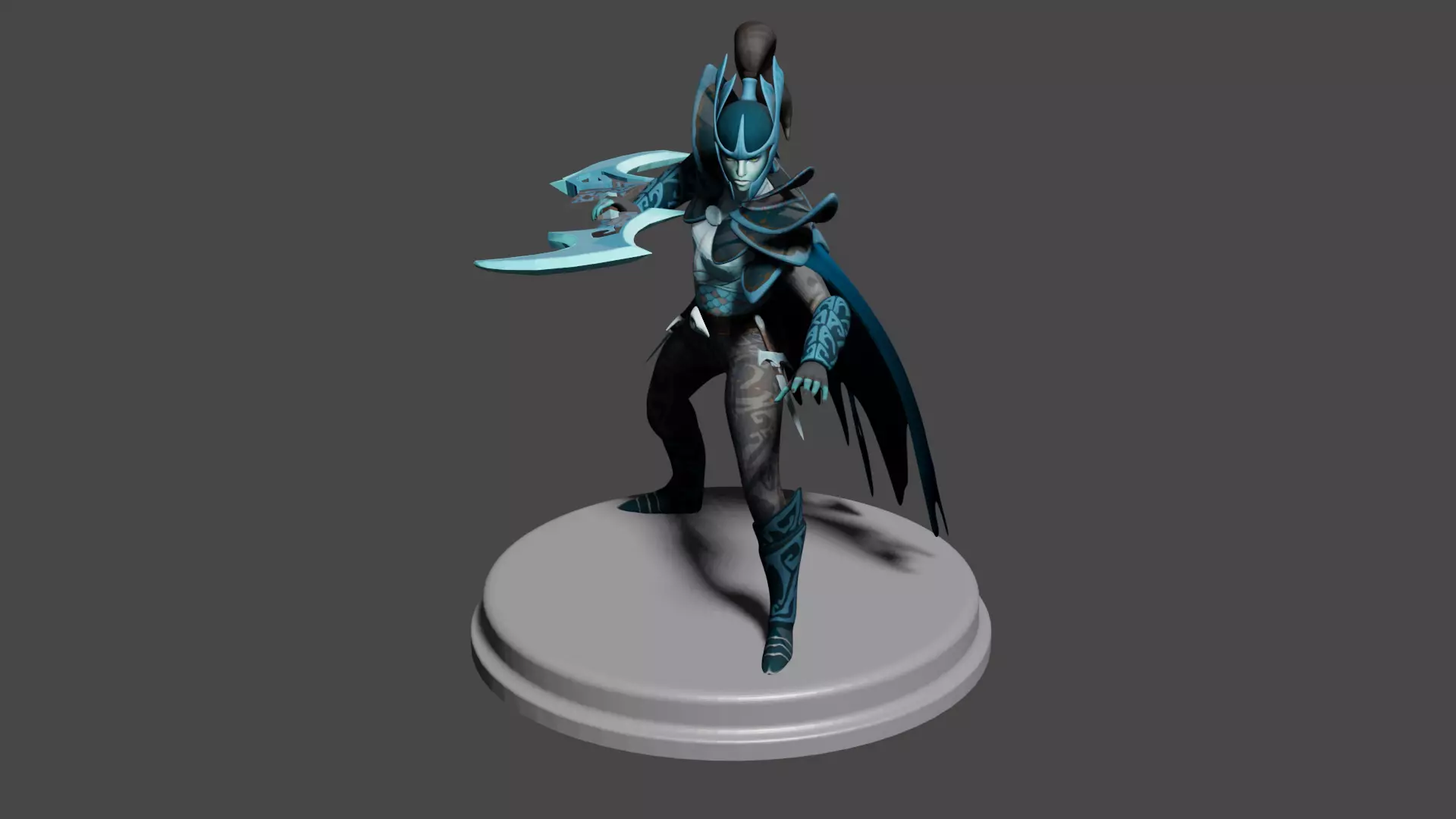 Printable character of game dota 2 Phantom Assassin Low-poly 3D model_0