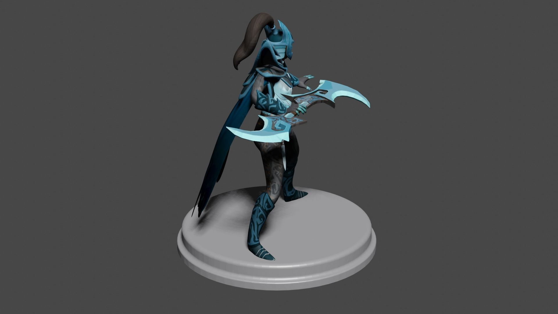 Printable character of game dota 2 Phantom Assassin Low-poly 3D model_2