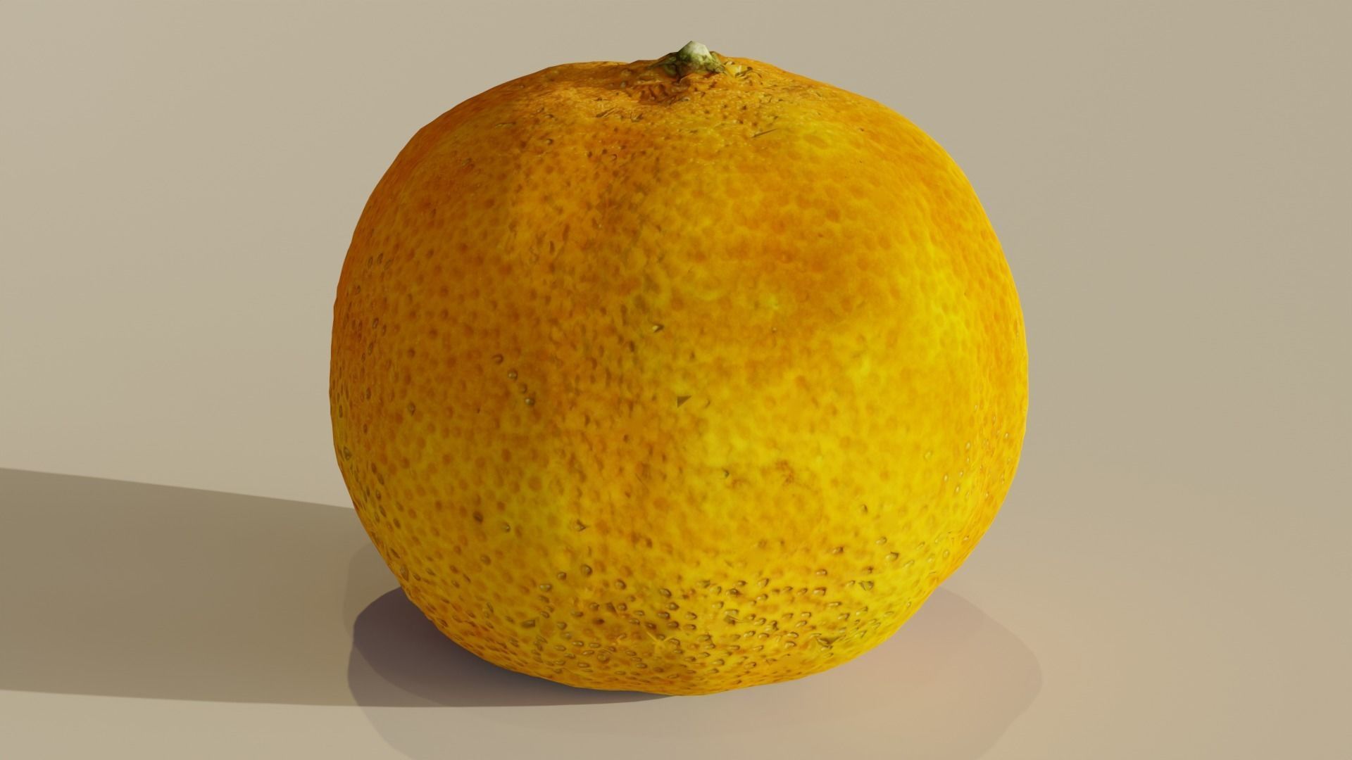 Tangerine 1 Photorealistic  Low-poly 3D model_3