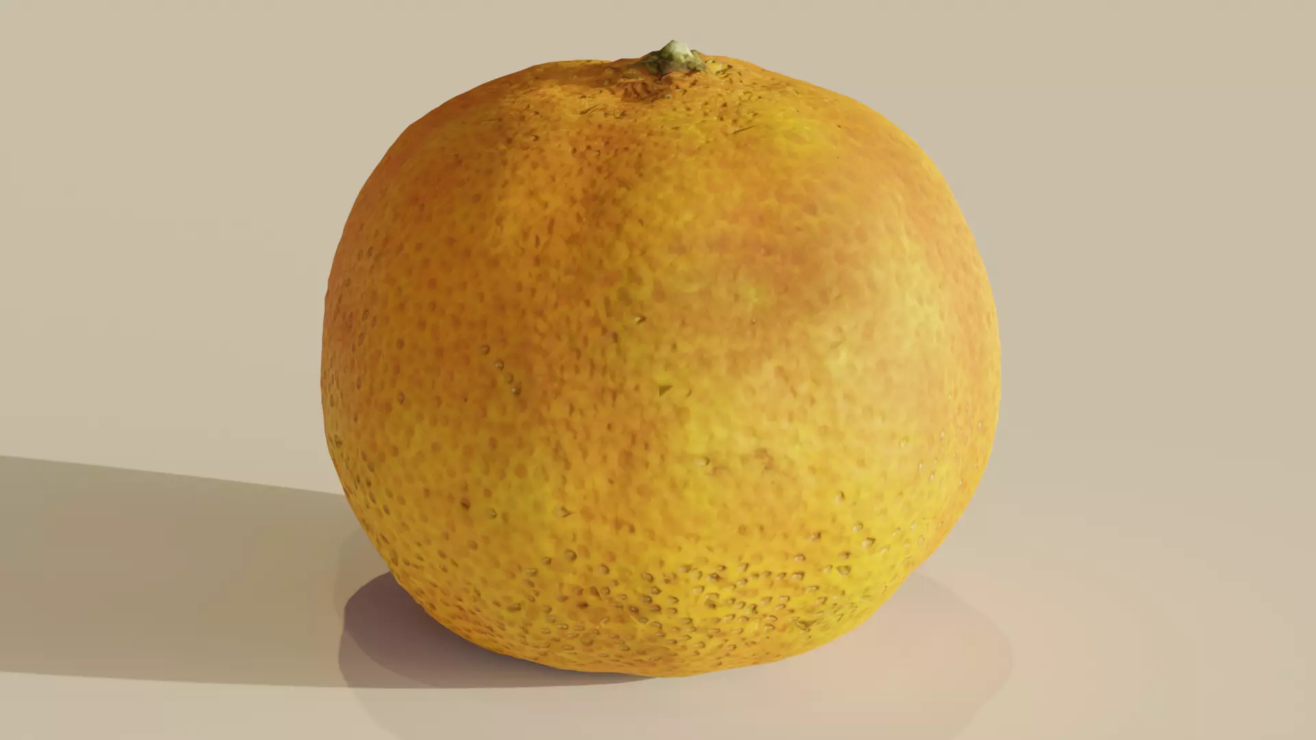 Tangerine 1 Photorealistic  Low-poly 3D model_0