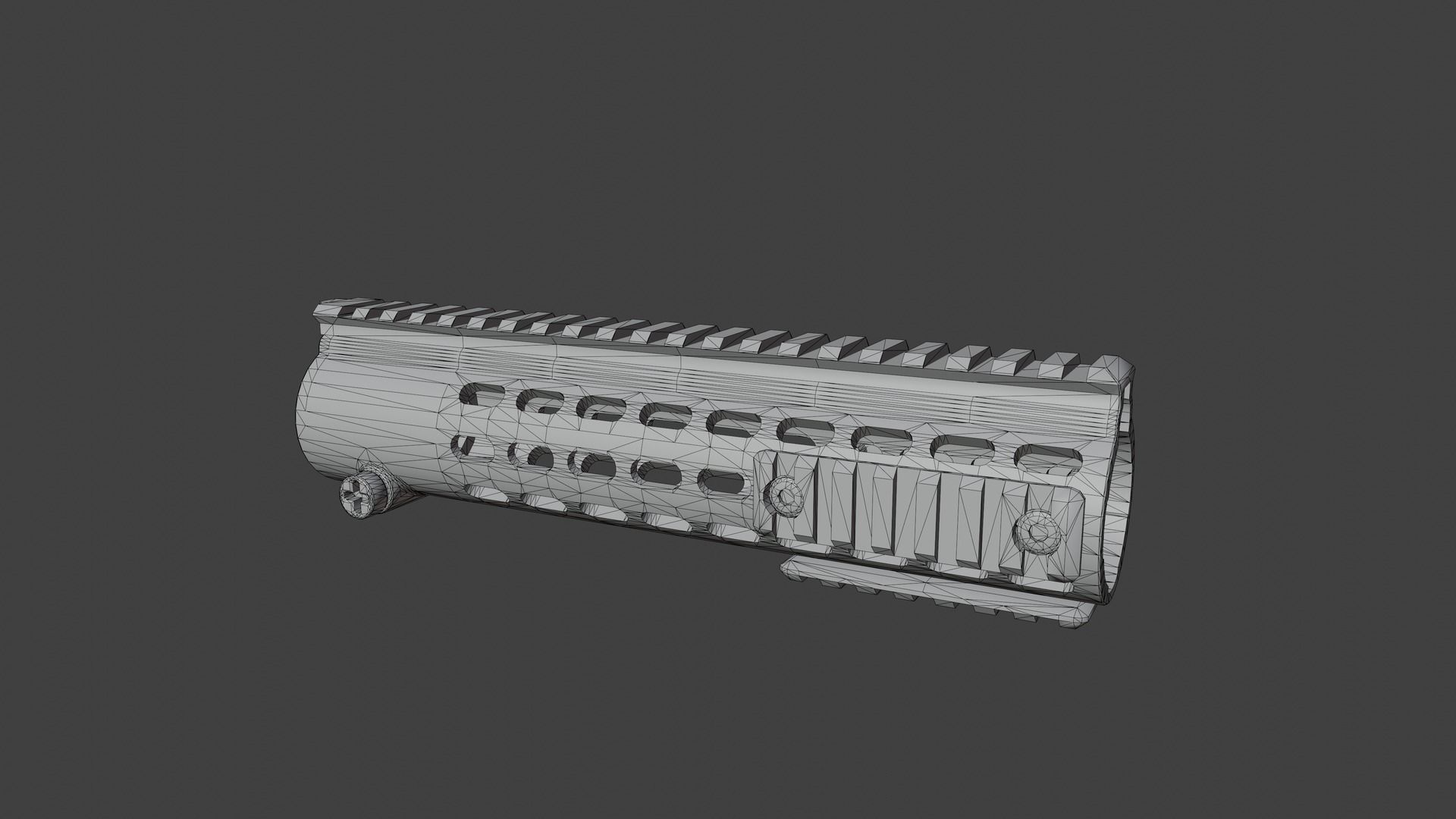 DD Hk416 Compact Handguard Low-poly 3D model_7