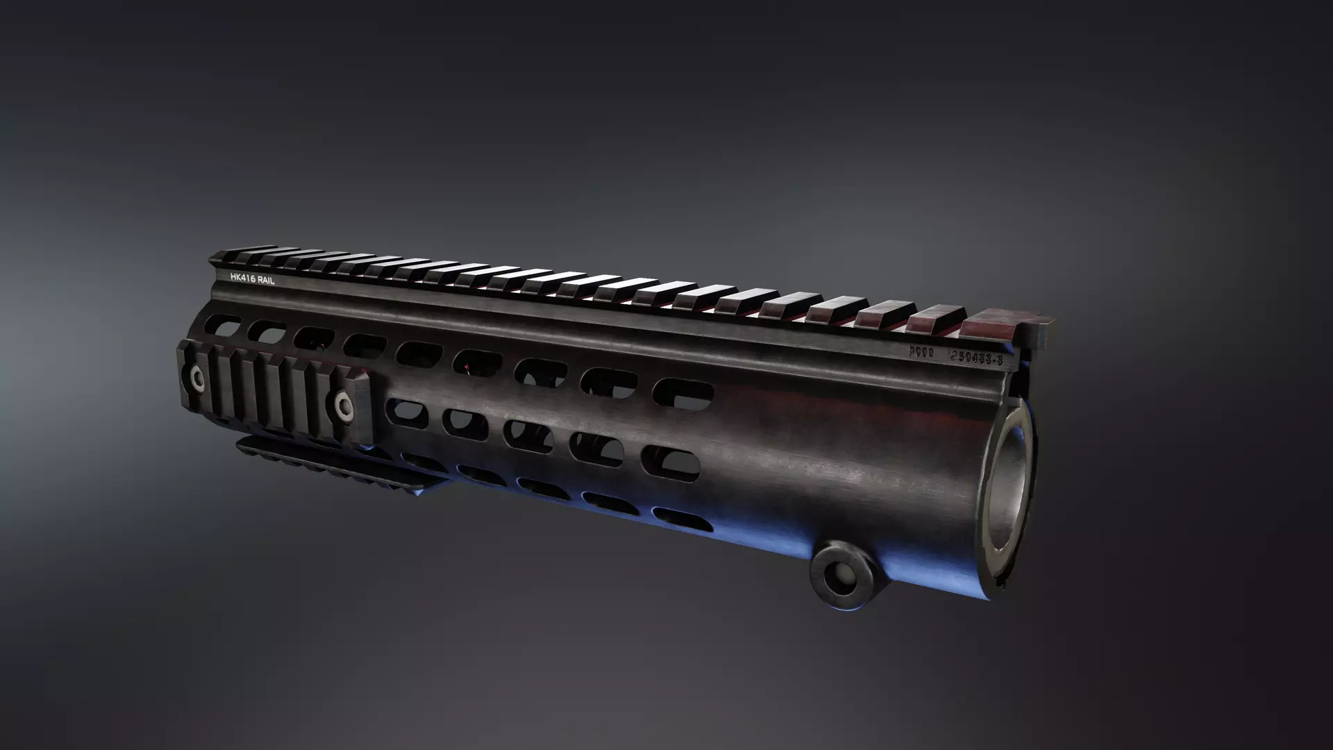 DD Hk416 Compact Handguard Low-poly 3D model_0