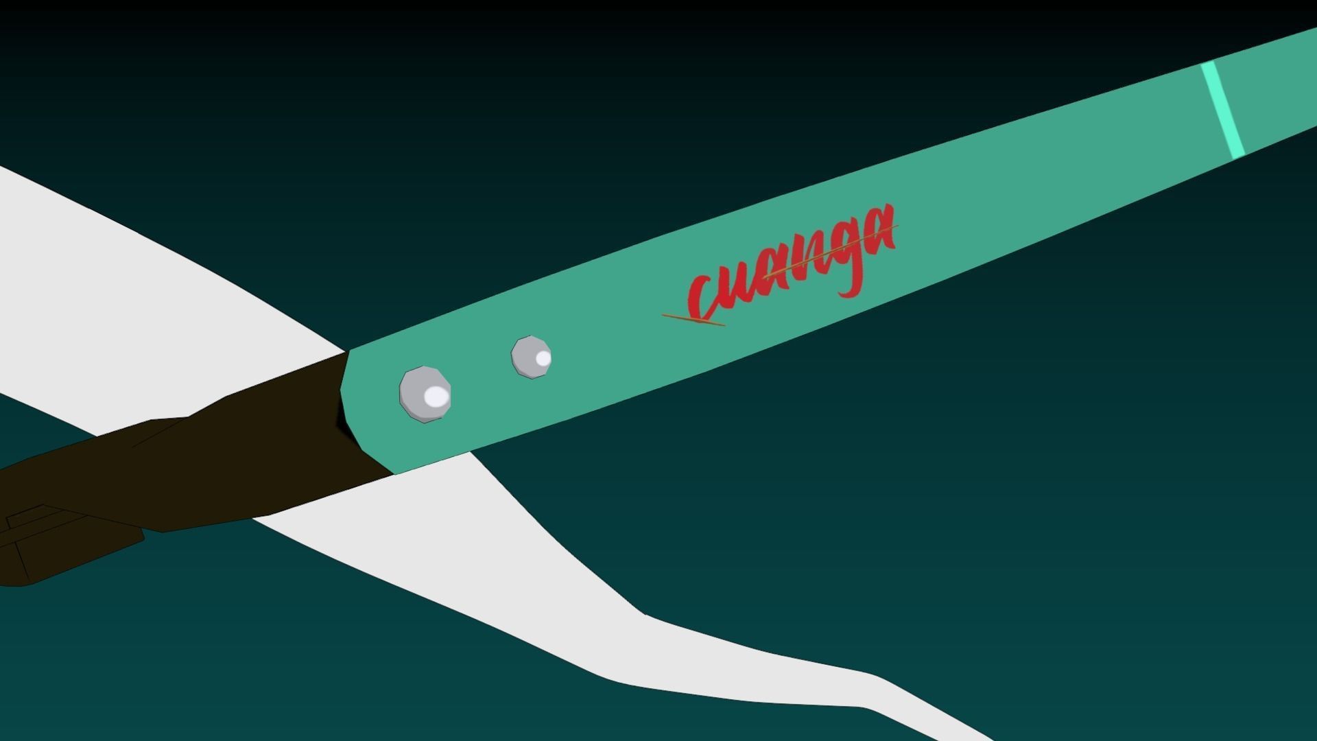 Recurve Bow Low-poly 3D model_2