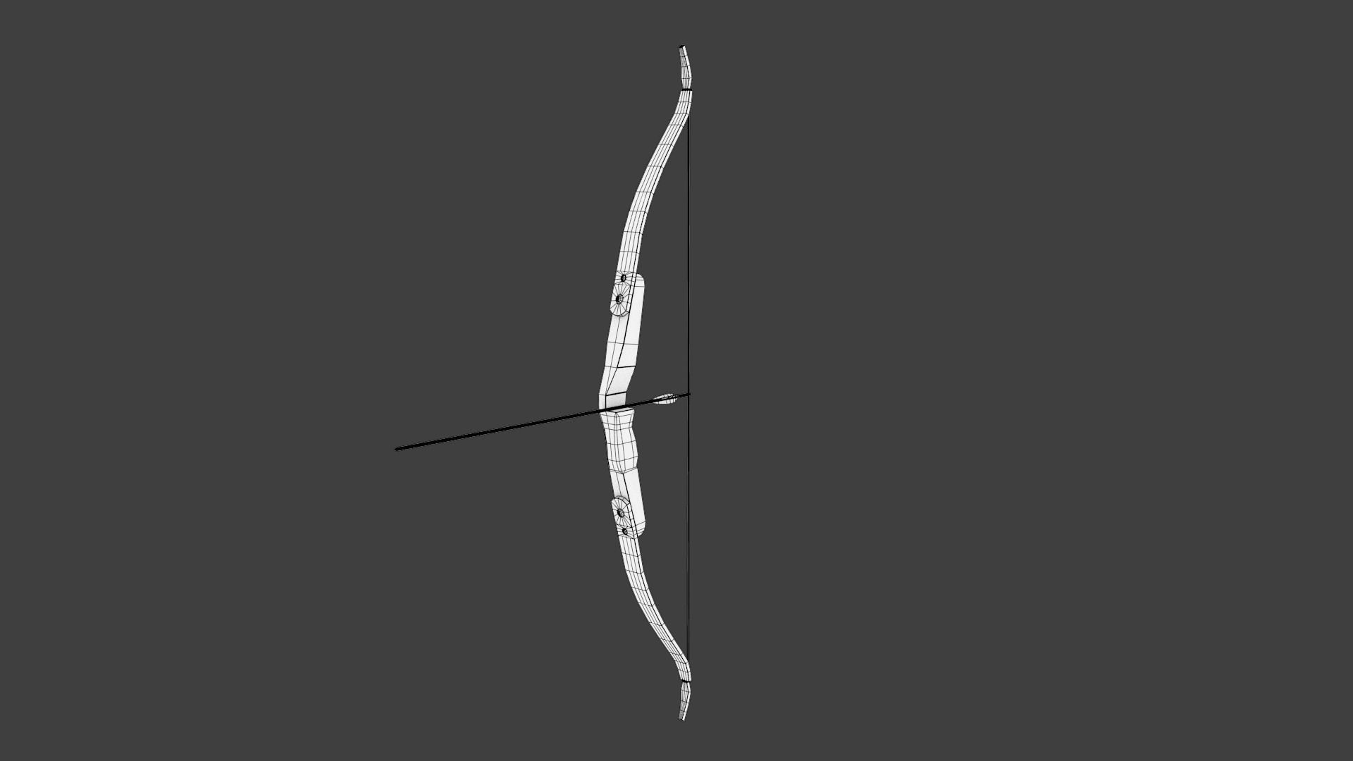 Recurve Bow Low-poly 3D model_4
