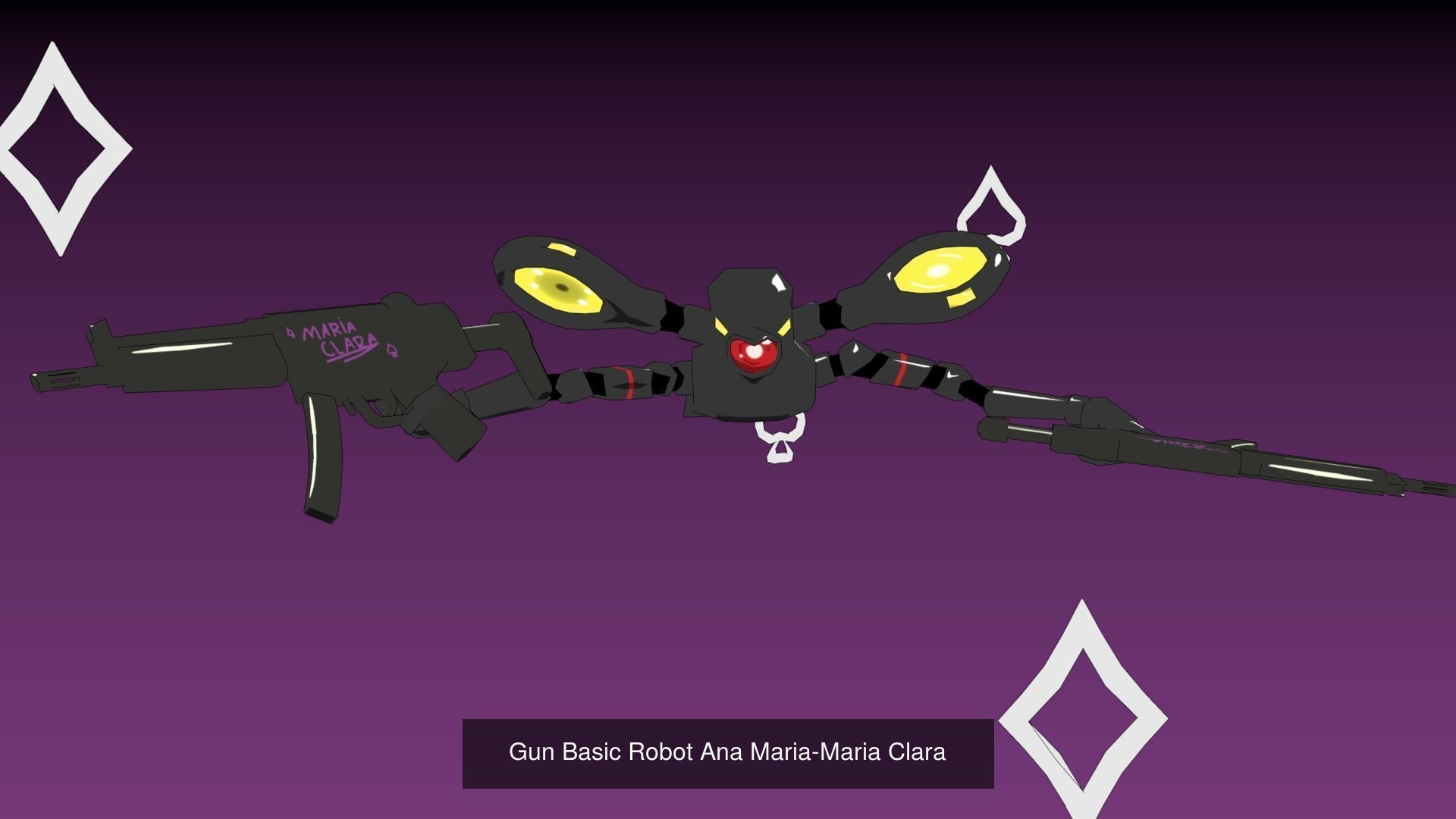 robots characters weapons anime game props low poly Rigged 3D Model Collection_5