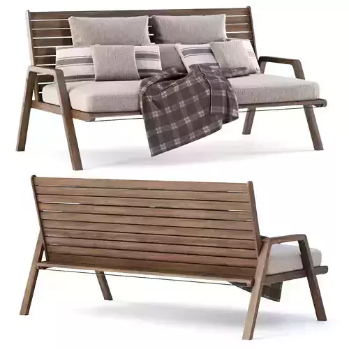 Mary wooden garden loveseat MR50 by Bpoint Design 