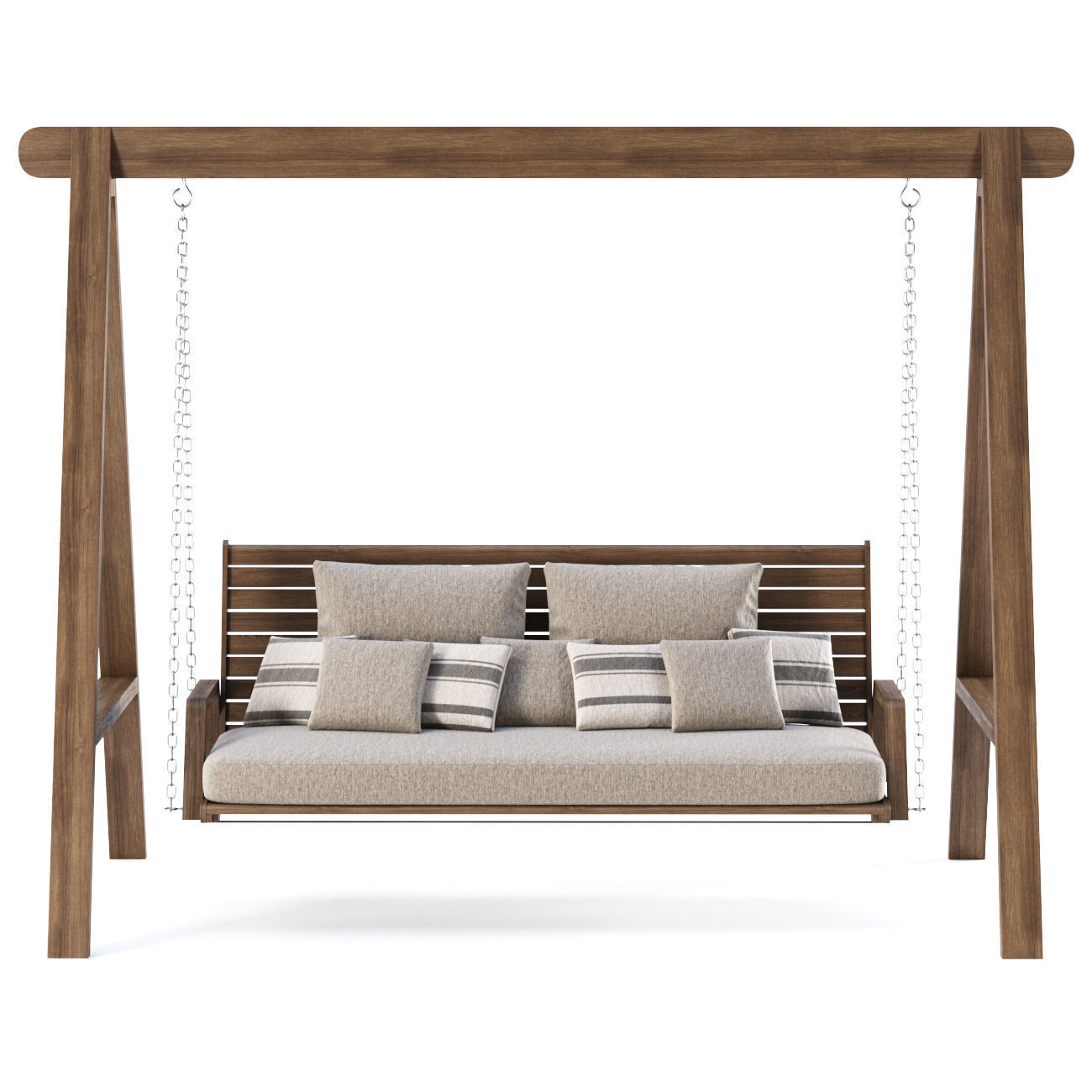 Mary wooden double garden swing MR45 by Bpoint Design  3D model_3