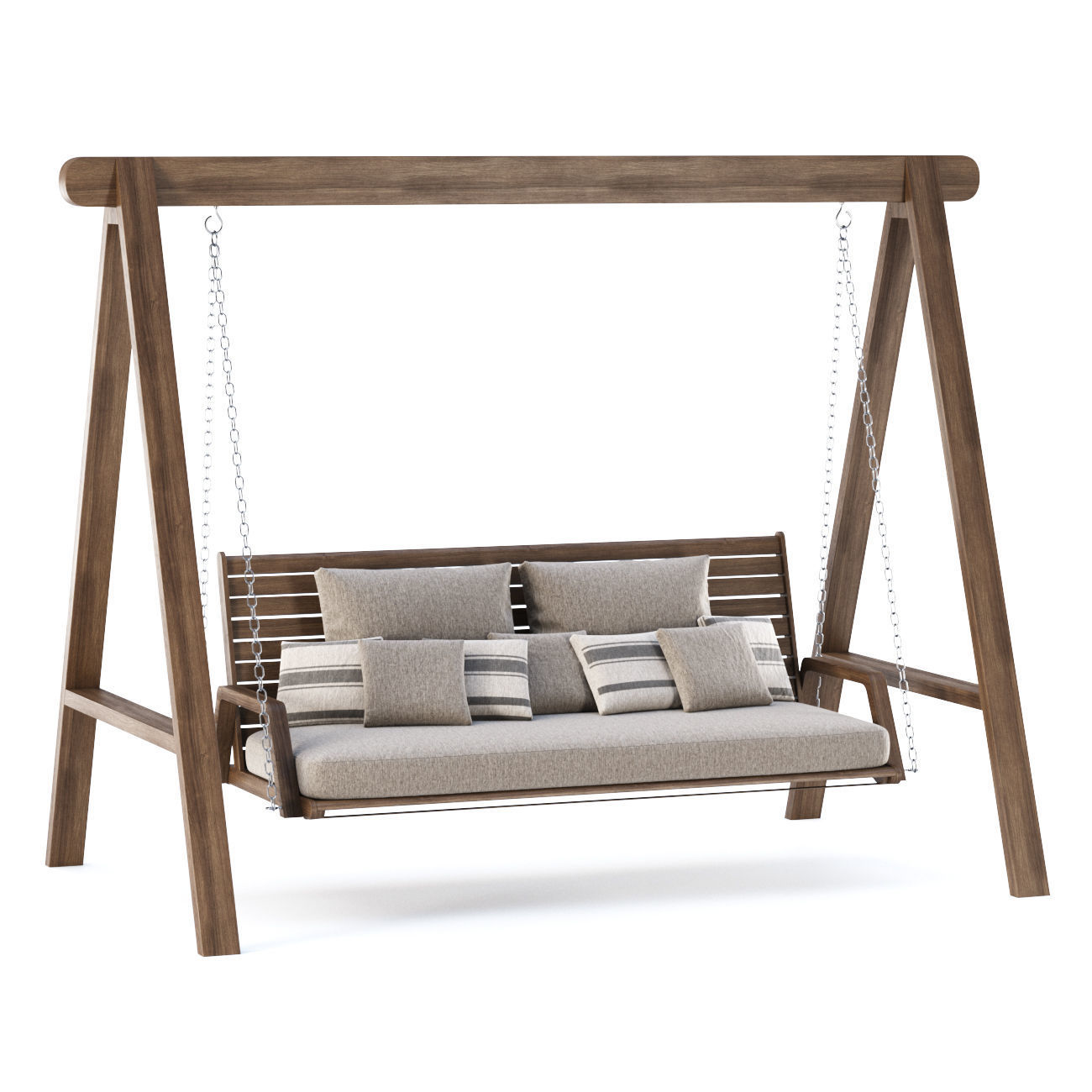 Mary wooden double garden swing MR45 by Bpoint Design  3D model_1
