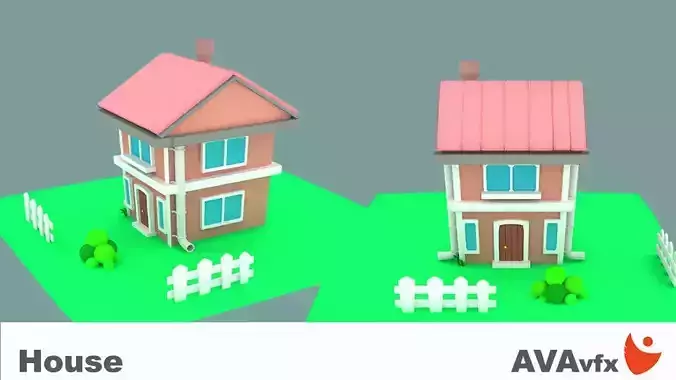 house cartoon 3D model