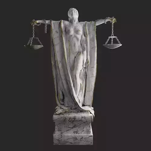 Themis Sculpture Low-poly 3D model