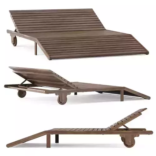 Mary wooden large sunbed MR15 by Bpoint Design  3D model