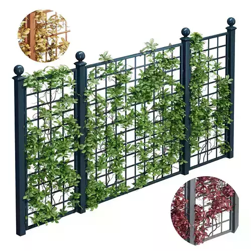 Bauhaus ivy fence 3D model