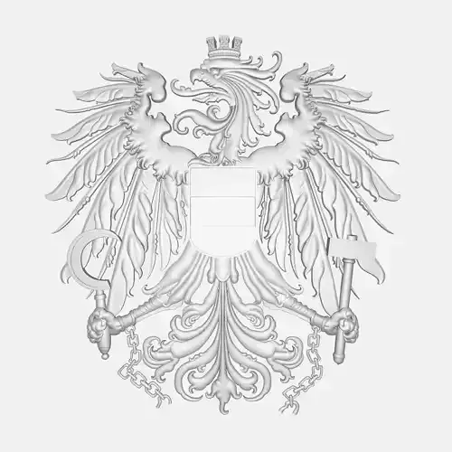 Austrian Coat of Arms Carving 