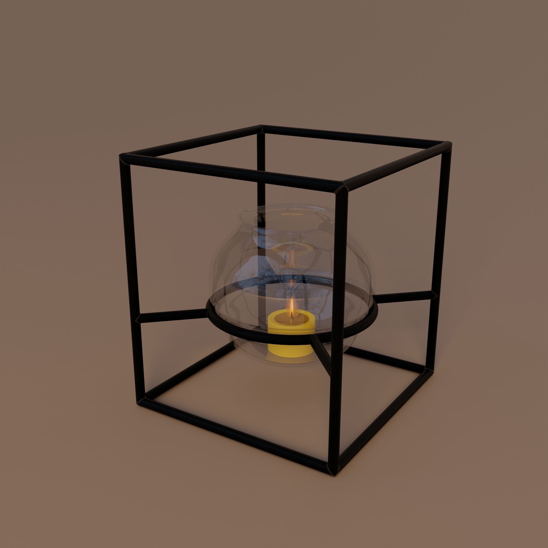 Candle holder 3D model_4