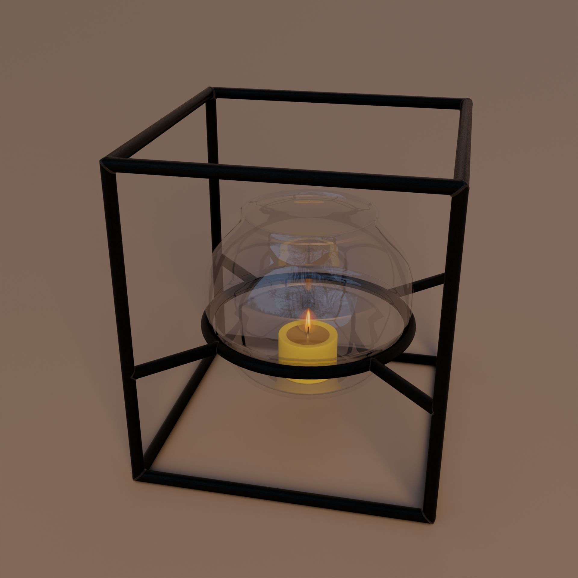 Candle holder 3D model_3
