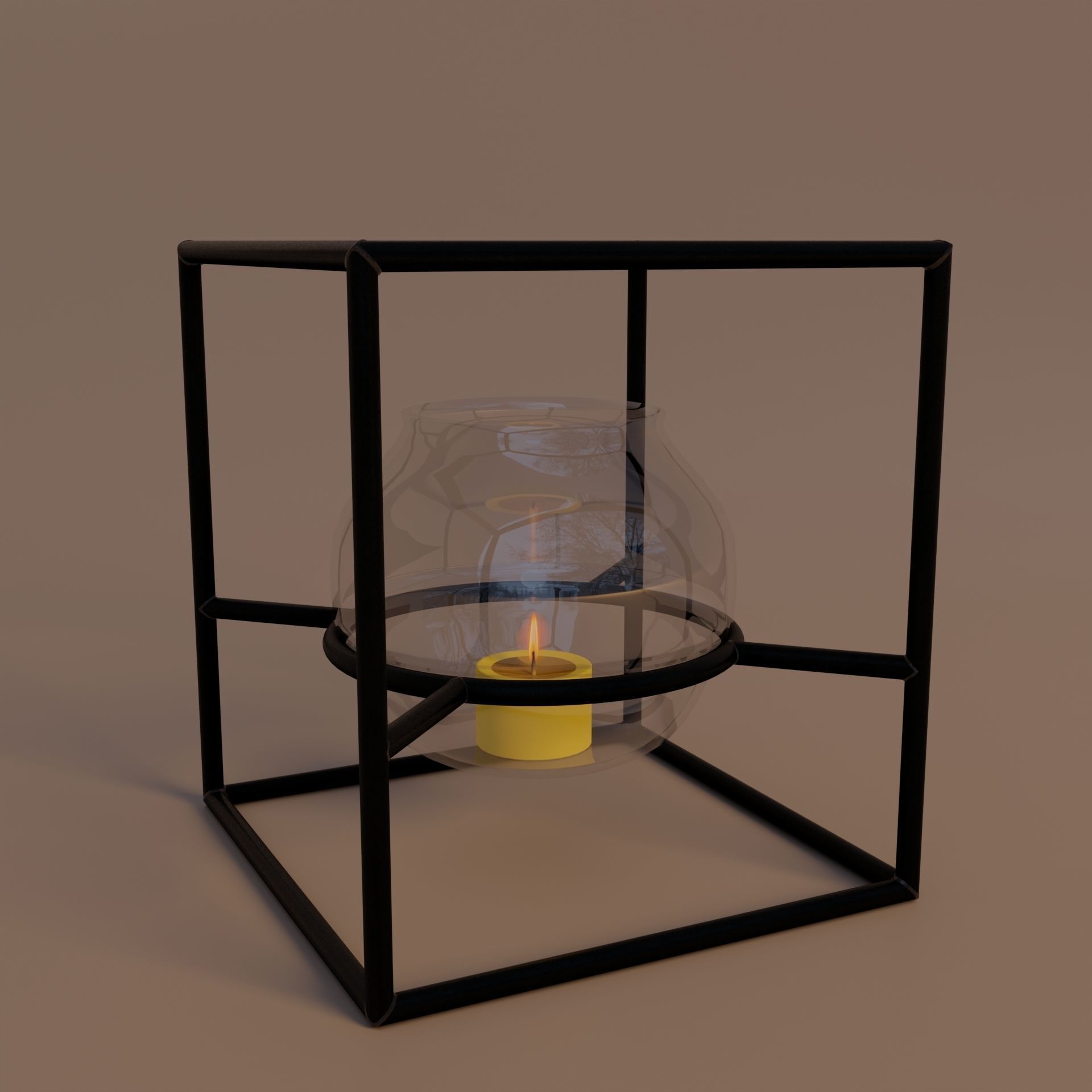 Candle holder 3D model_2