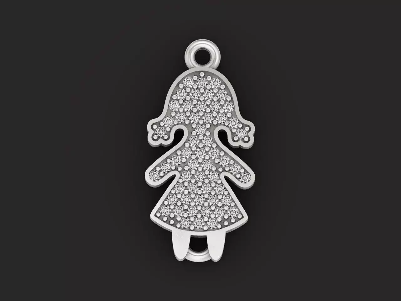 baby girl bracelet necklace for moms 3D print model