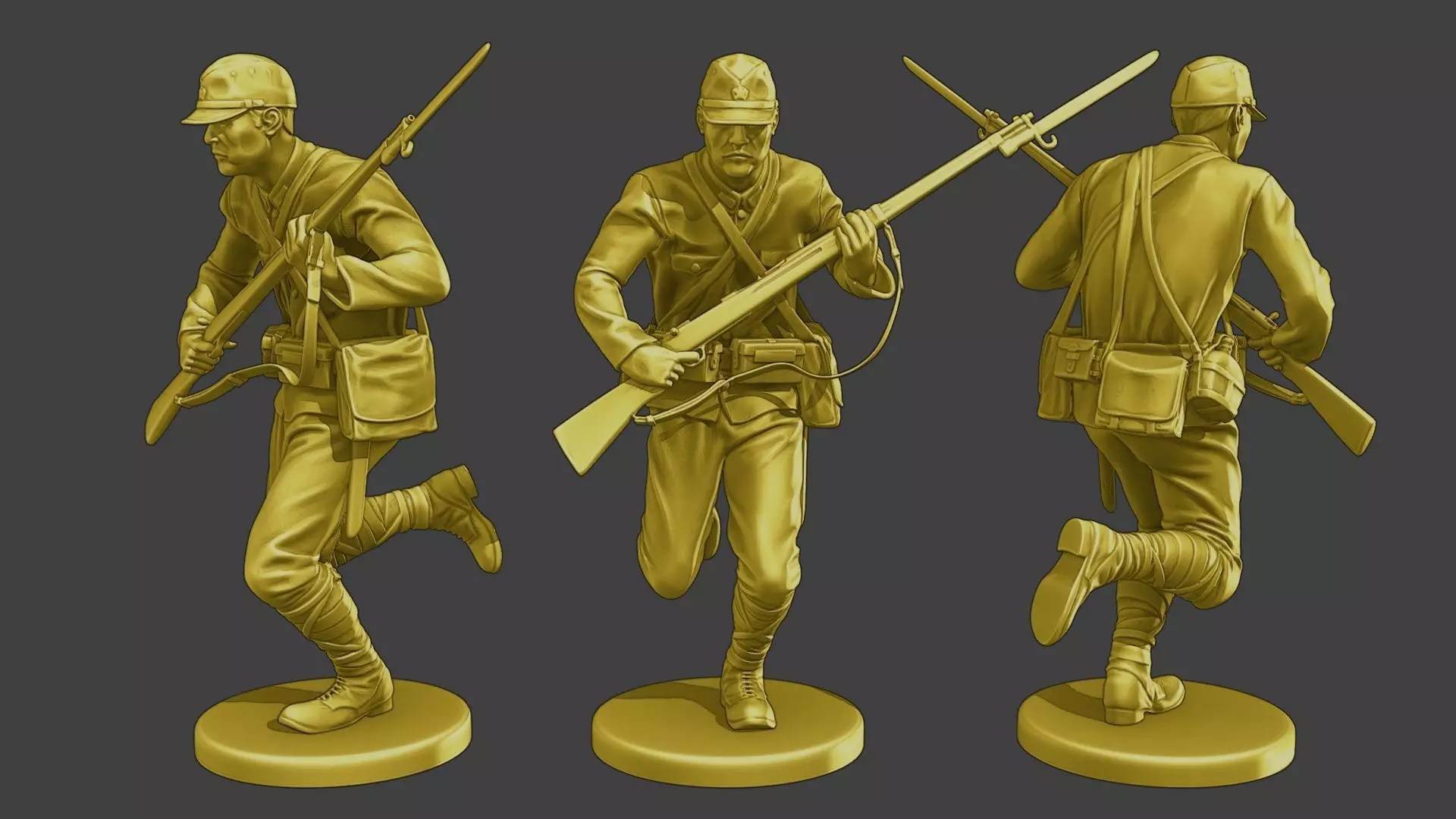 Japanese soldier ww2 Run3 J2 3D print model