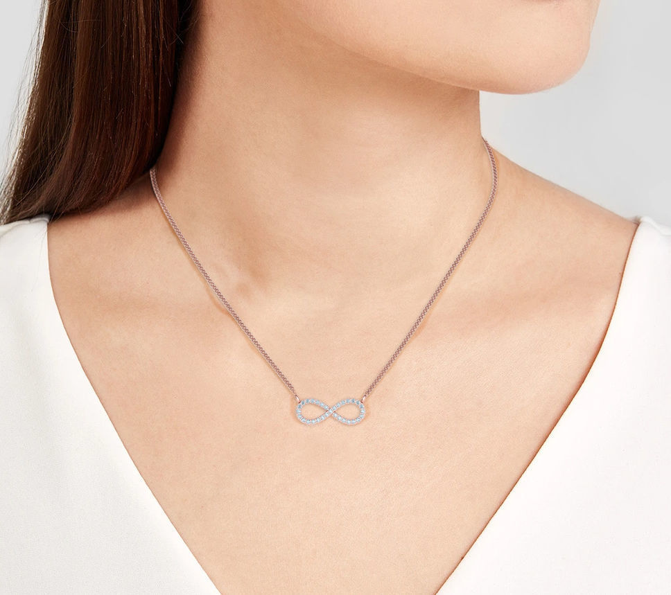 infinity diamond necklace 3dprint model Endless Love 3D print model_14