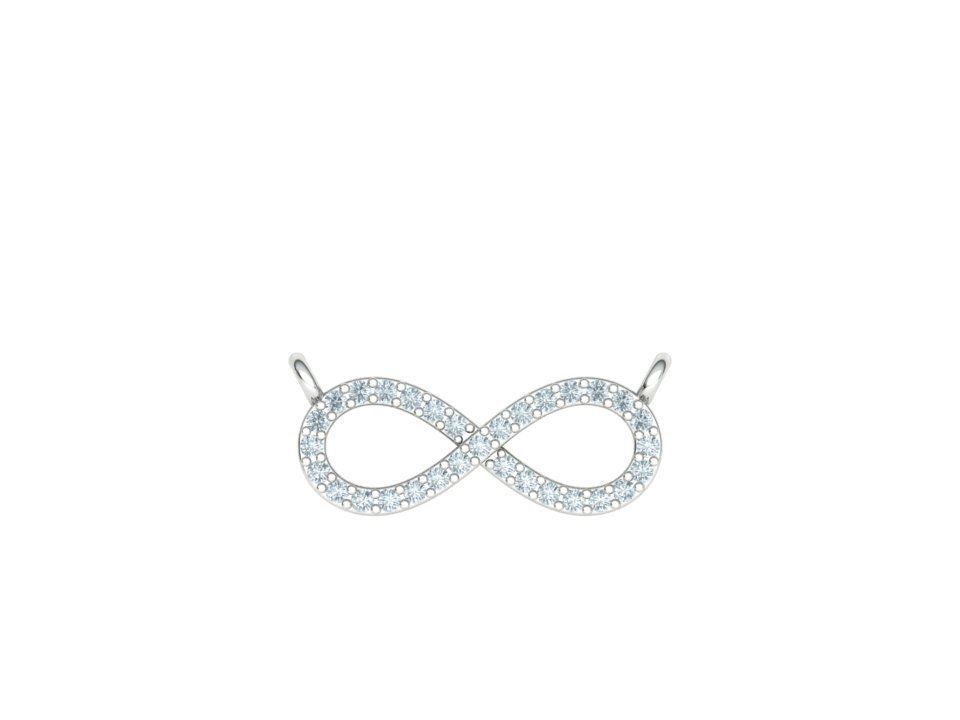 infinity diamond necklace 3dprint model Endless Love 3D print model_31