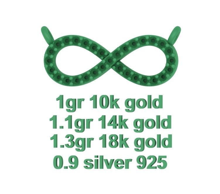 infinity diamond necklace 3dprint model Endless Love 3D print model_11