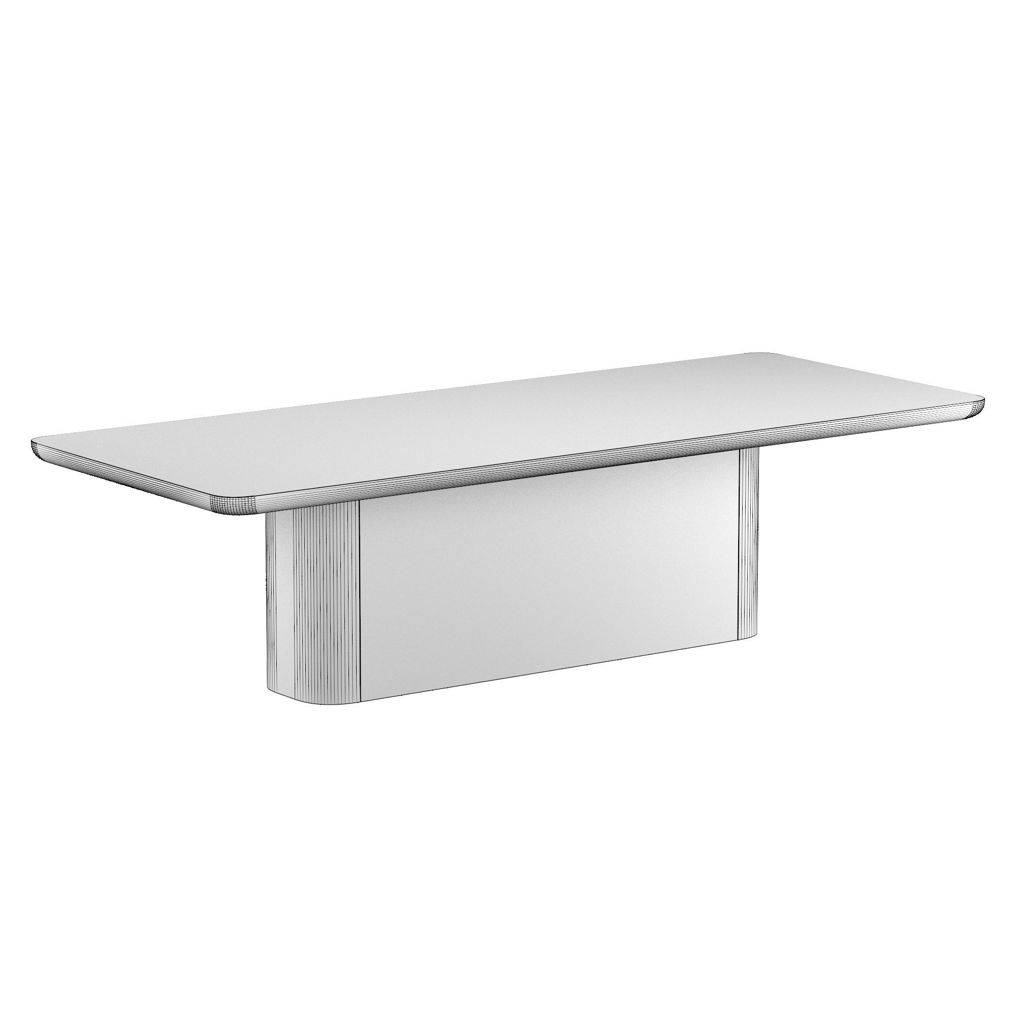 OSLO PEDESTAL RECTANGULAR DINING TABLE 3D model_7
