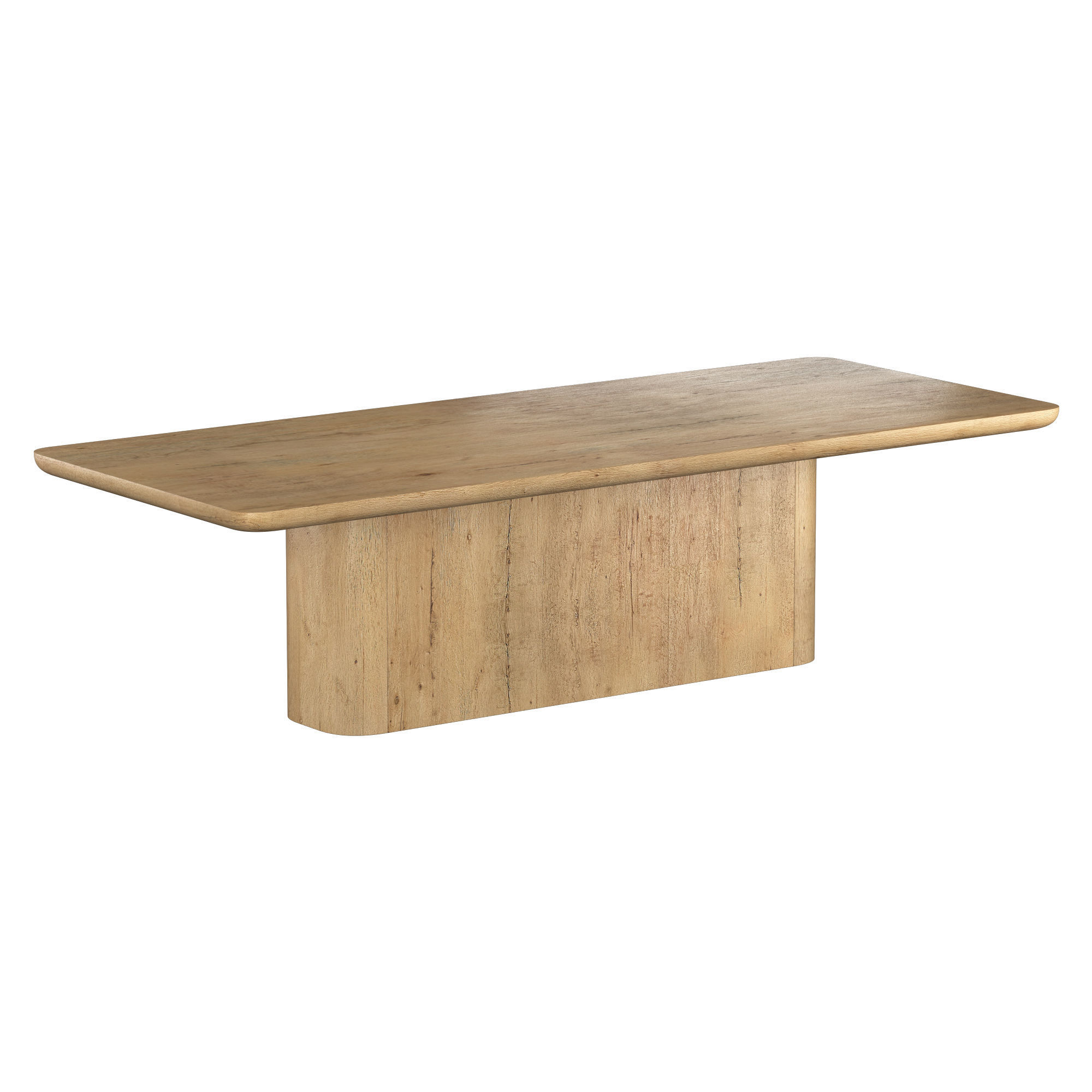 OSLO PEDESTAL RECTANGULAR DINING TABLE 3D model_1