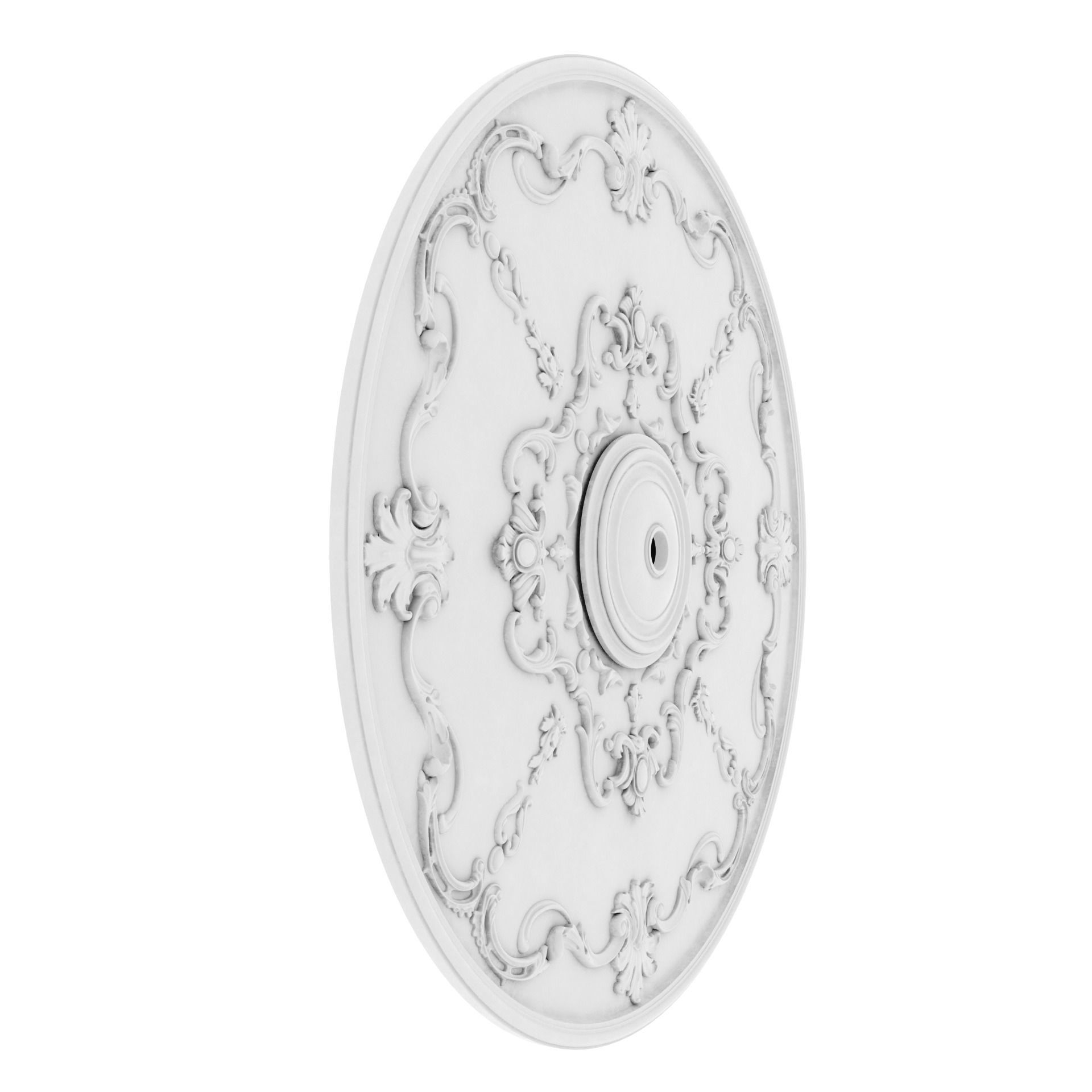 Decorative Ceiling Medallion 01 Low-poly 3D model_3