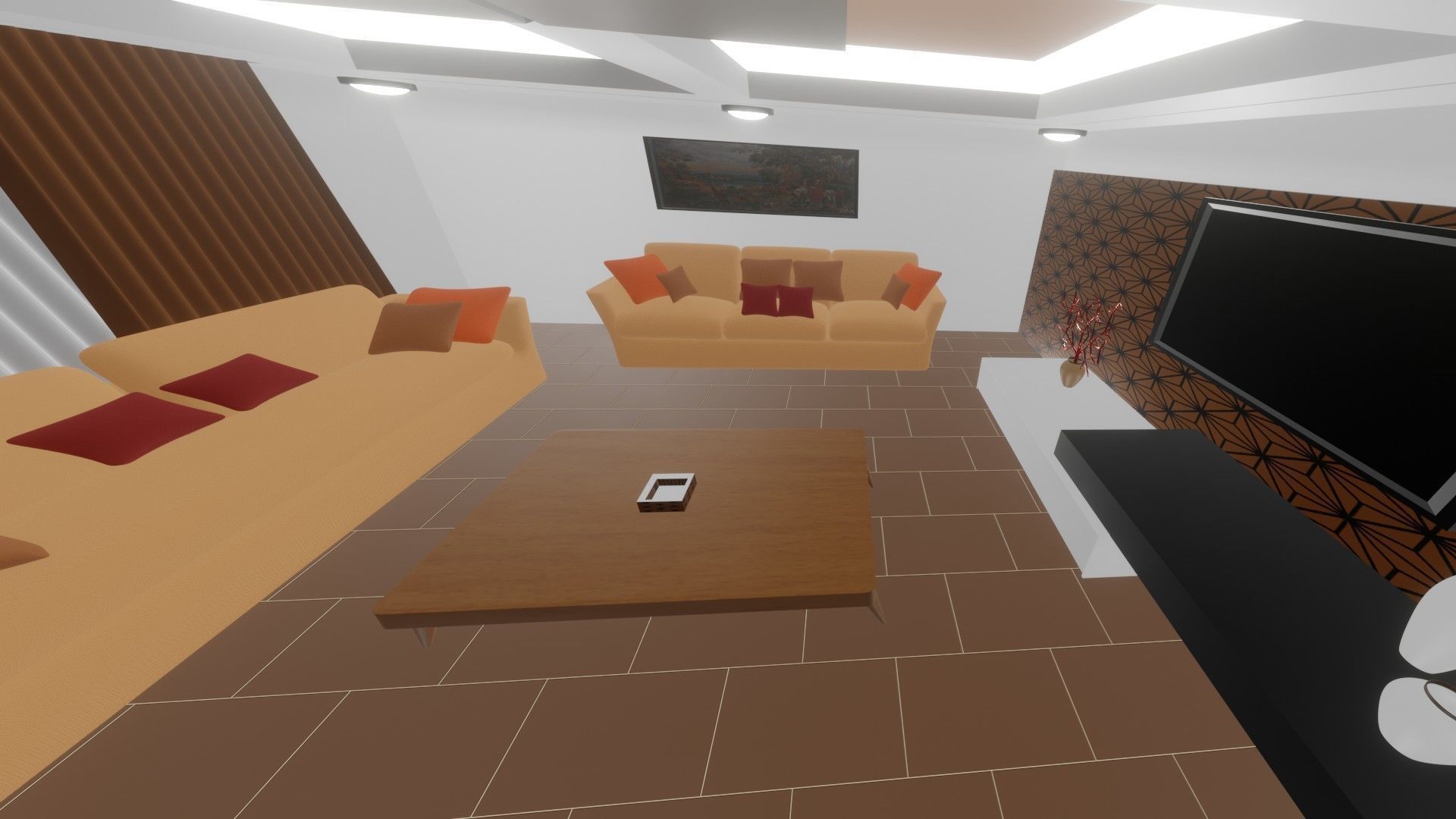 Living room 3D model_1