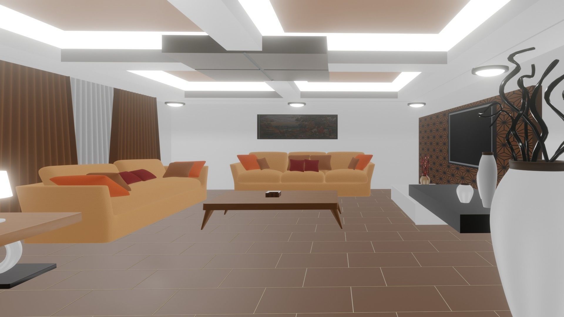 Living room 3D model_4