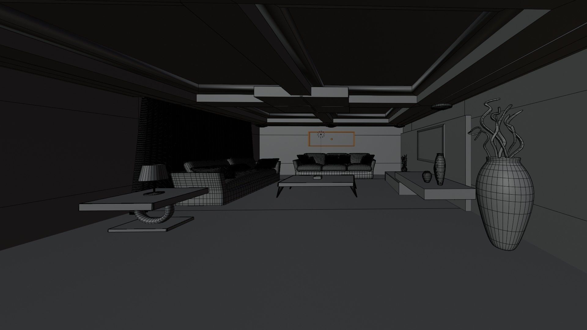 Living room 3D model_3