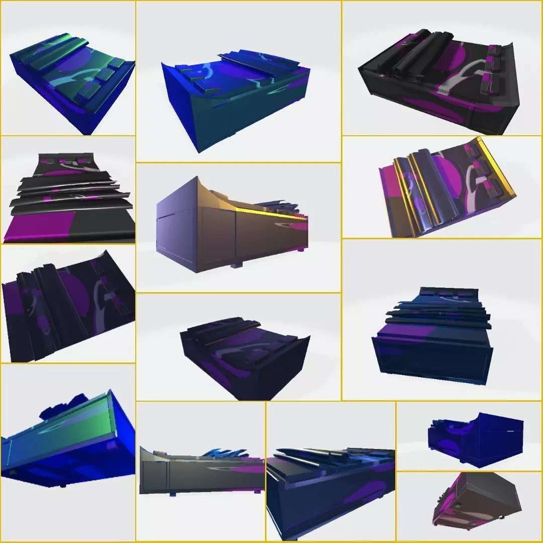 Free Bed Free Sofa 3D Model Free 3D model