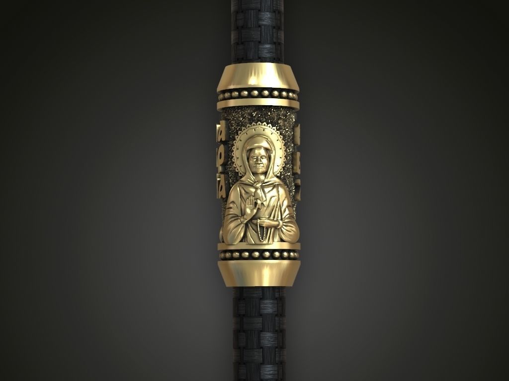 Bead spacer paracord orthodox christianity  3D print model_6