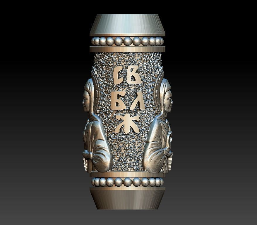 Bead spacer paracord orthodox christianity  3D print model_10