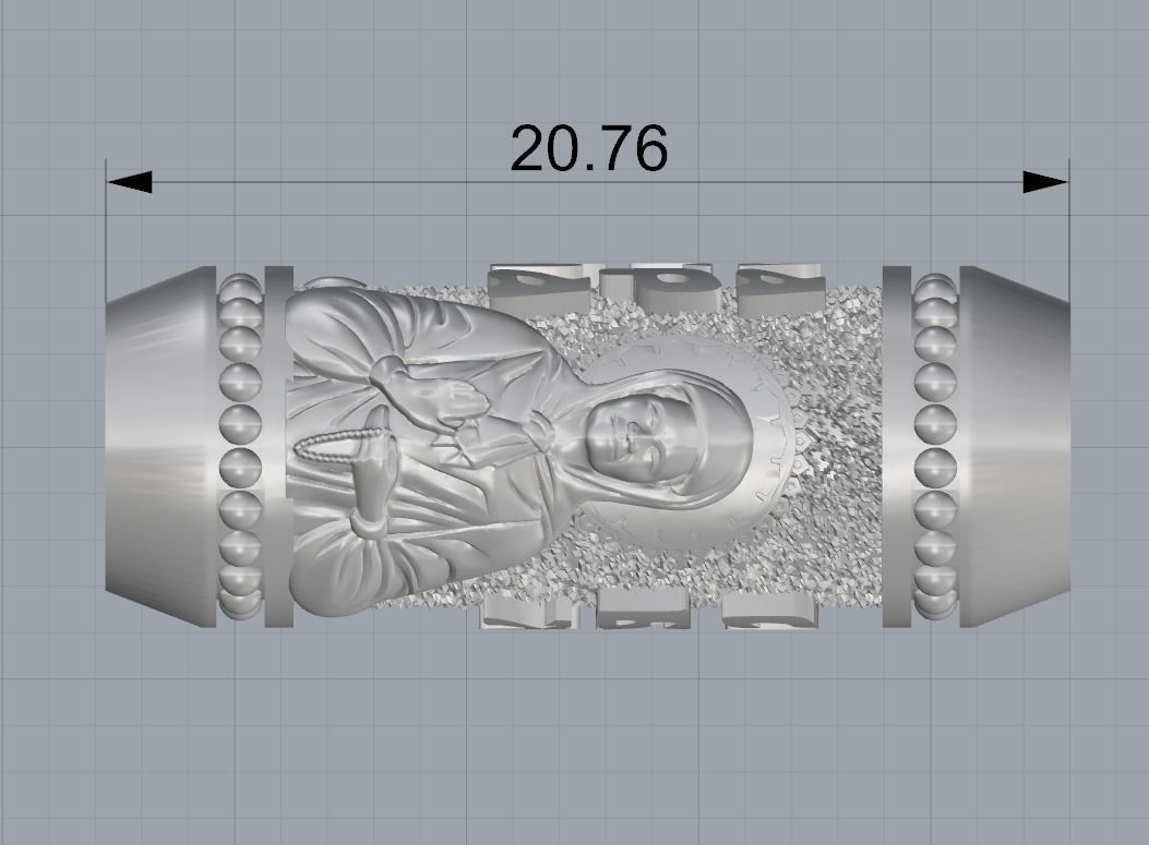 Bead spacer paracord orthodox christianity  3D print model_12