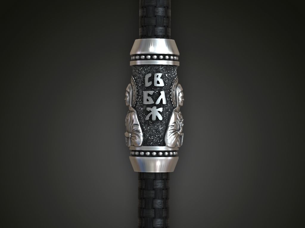 Bead spacer paracord orthodox christianity  3D print model_3