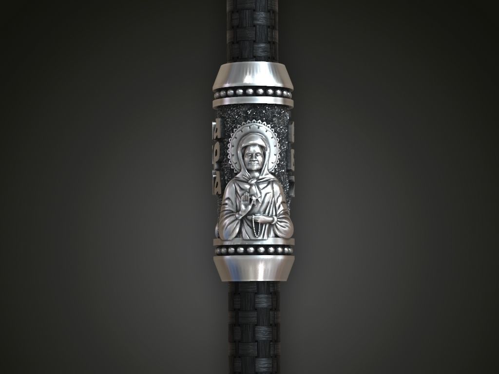 Bead spacer paracord orthodox christianity  3D print model_7