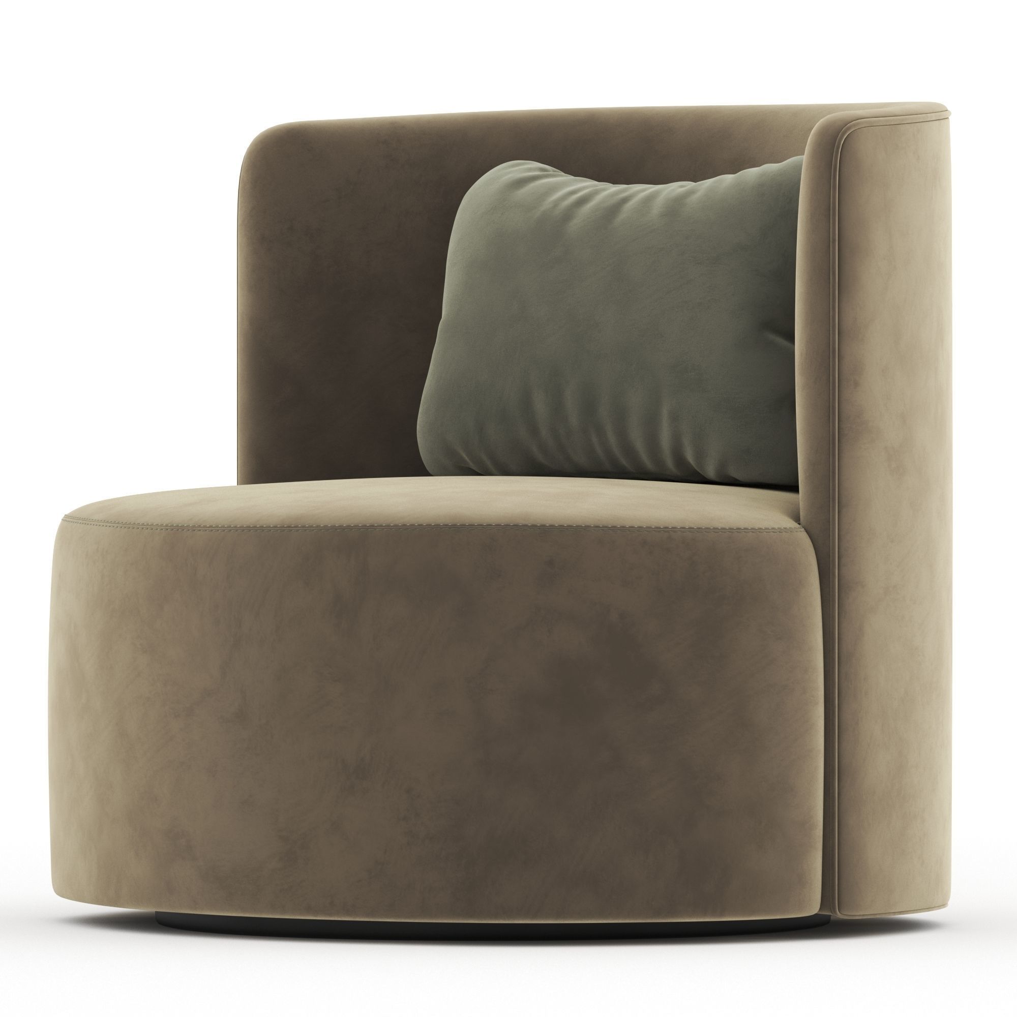 Armchair REYNAUX CURVE Low-poly 3D model_3