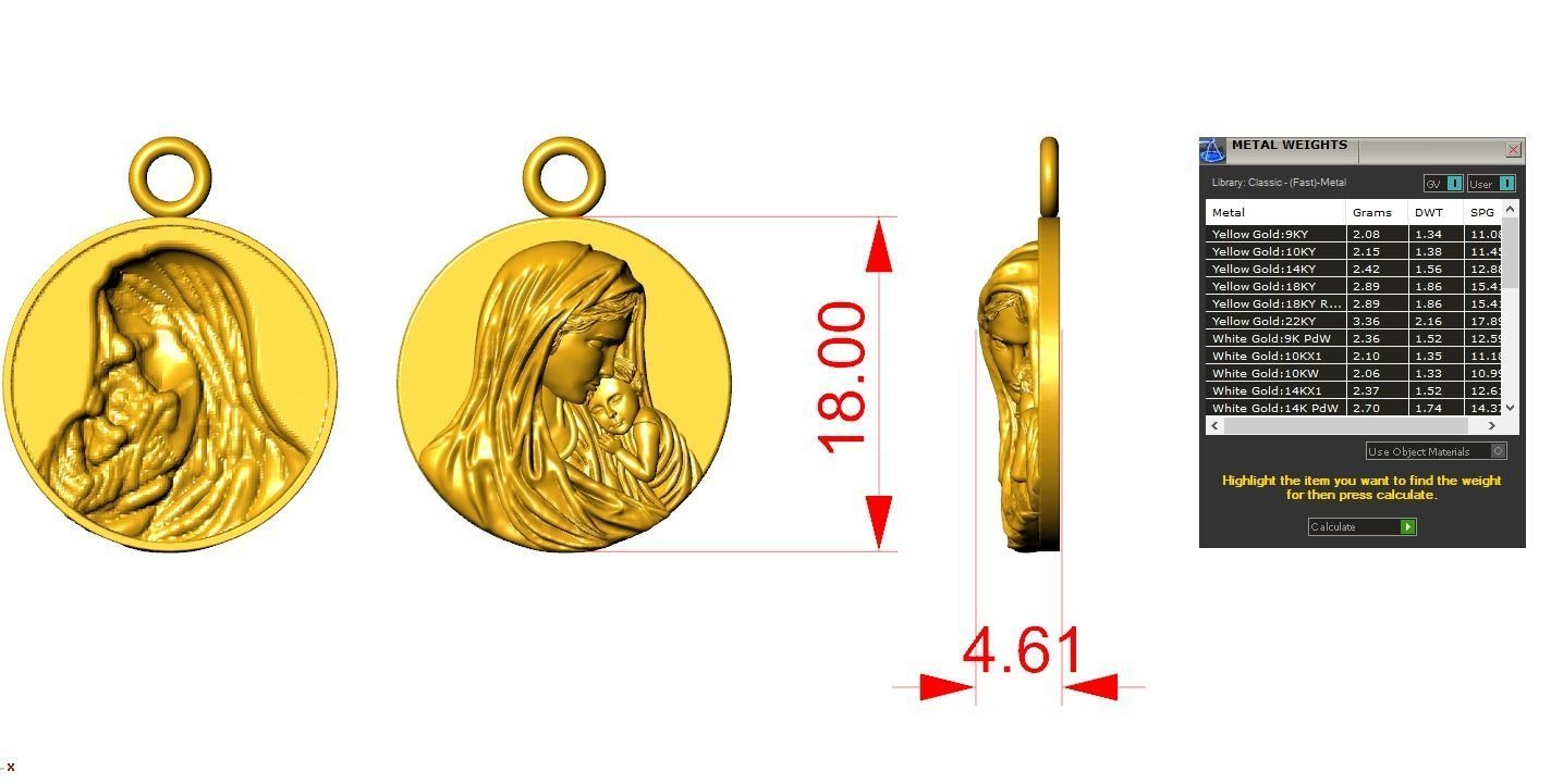 Virgin MARY 3D print model_2