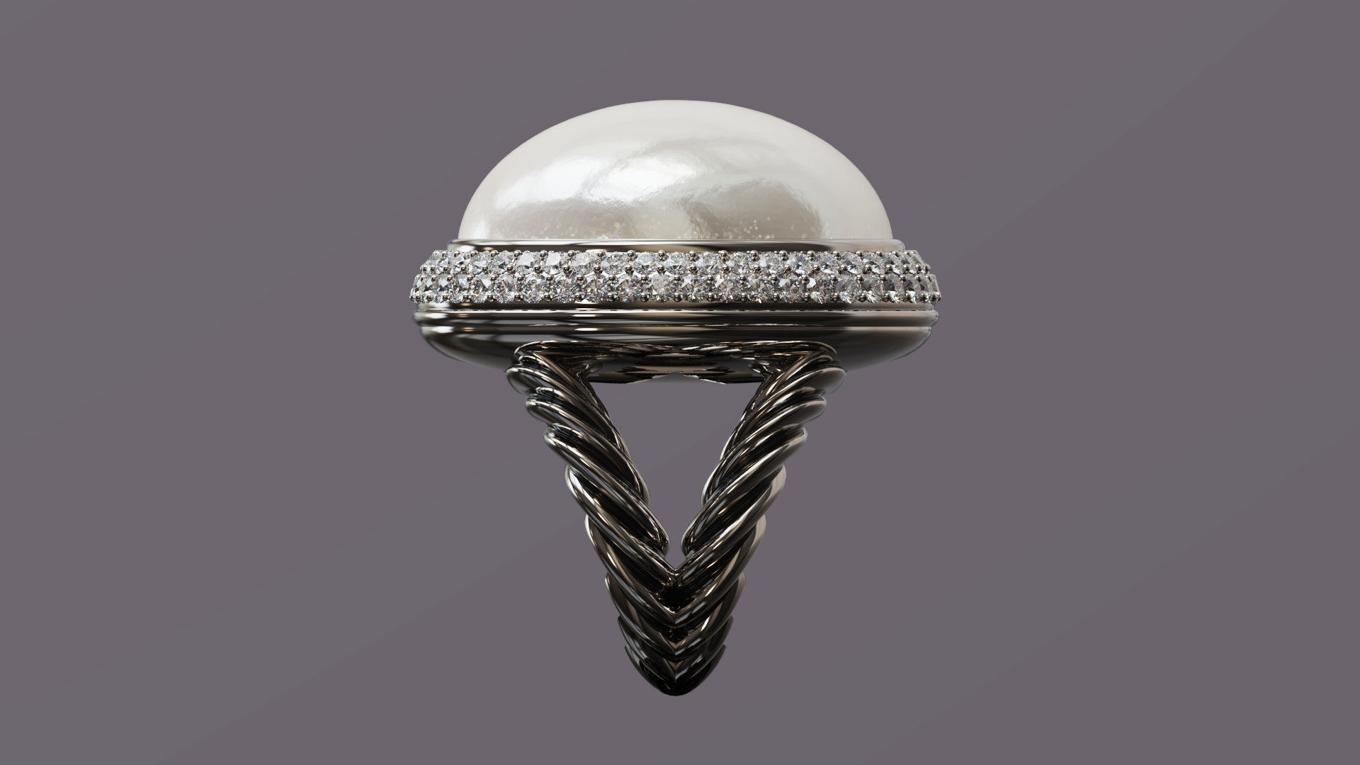 David Yurman Ring 3D print model_3