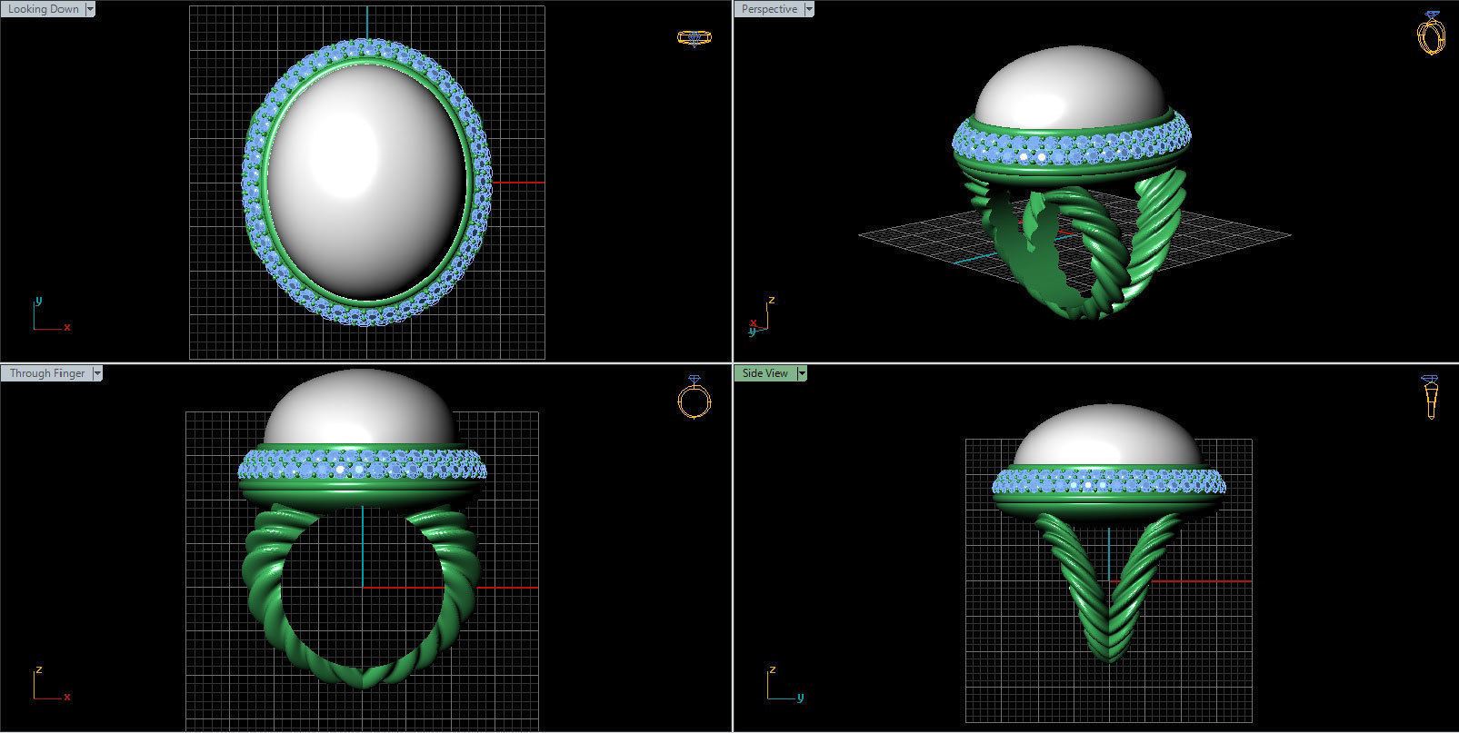 David Yurman Ring 3D print model_14