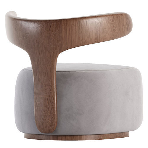 Moby Armchair Morelato Low-poly 3D model 5