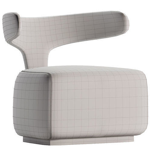 Moby Armchair Morelato Low-poly 3D model 7